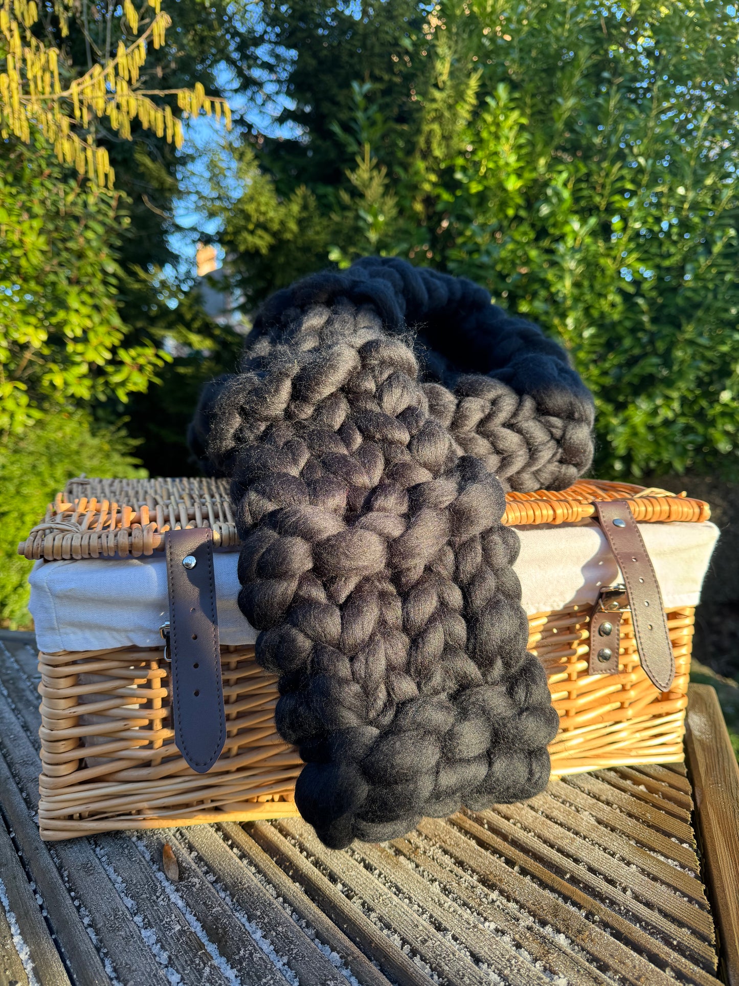 Arm Knitted Merino Wool Scarf 🧣