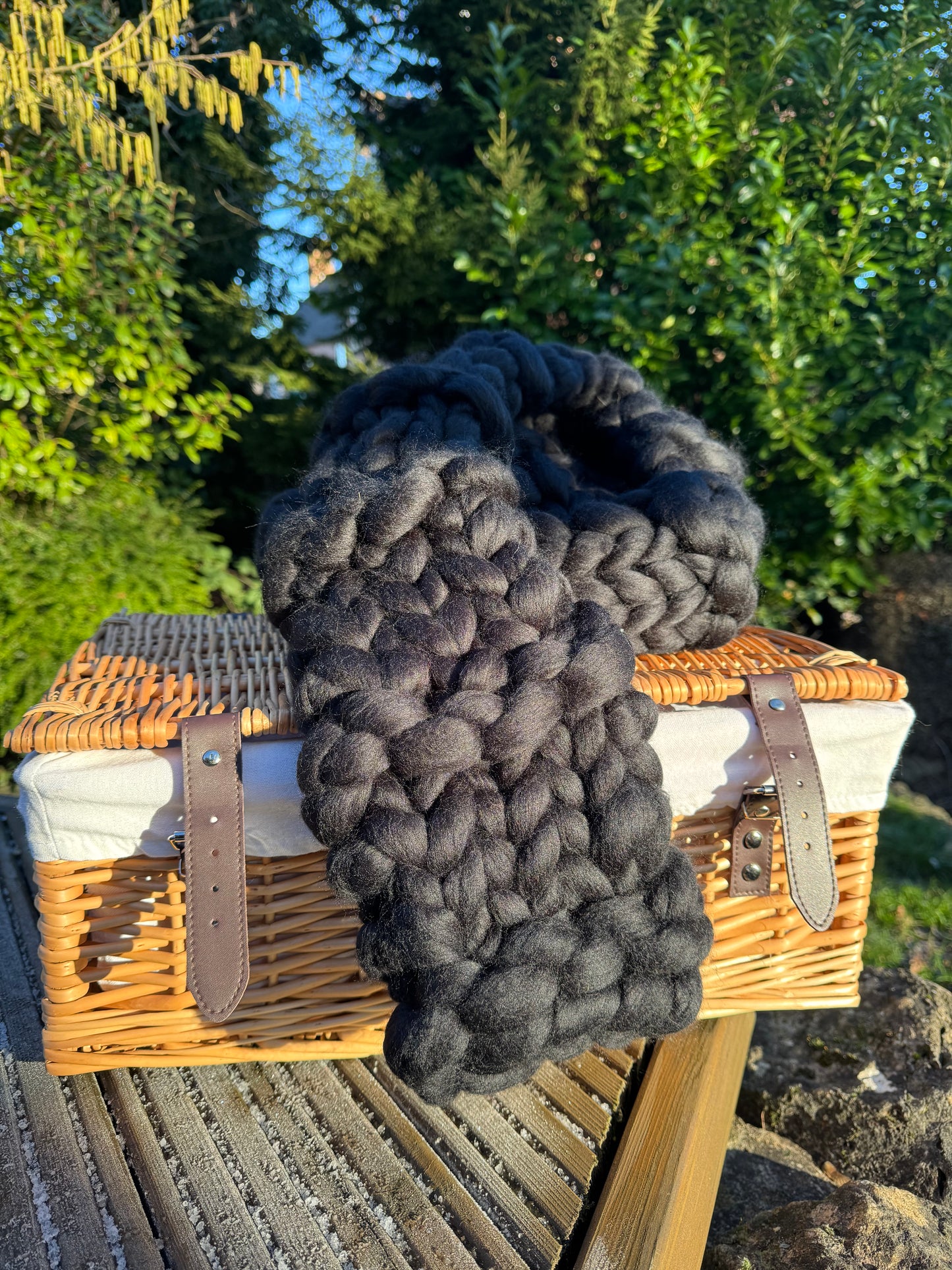 Arm Knitted Merino Wool Scarf 🧣