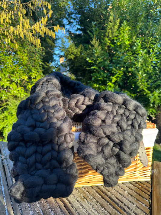 Arm Knitted Merino Wool Scarf 🧣